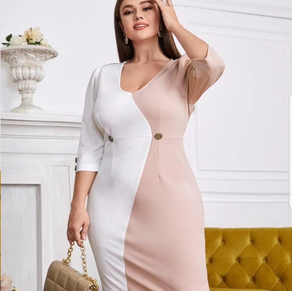 Dress pink and white
